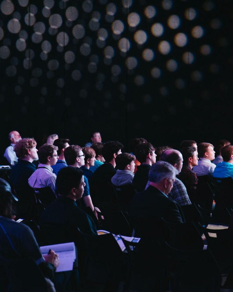 A fintech conference audience.
